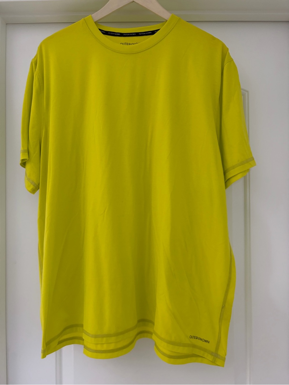 Outerknown Neon Yellow Active Men's T-shirt Size XXL